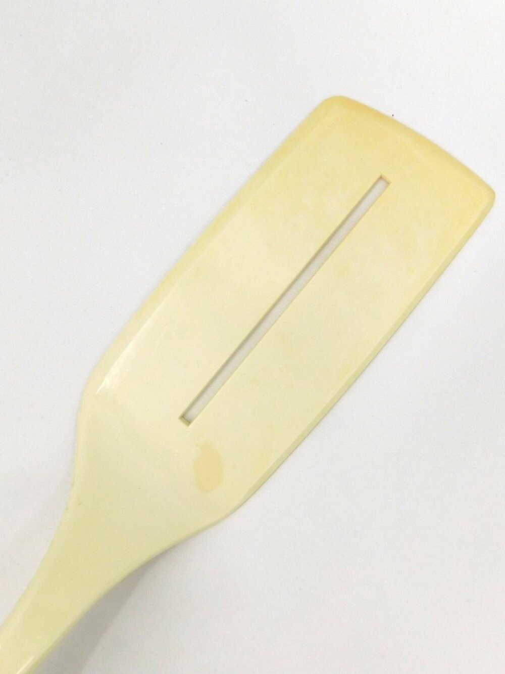 Vintage Foley Ivory White Single Slotted Long Spatula Turner Flipper USA 12"